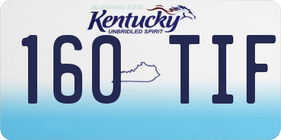 KY license plate 160TIF