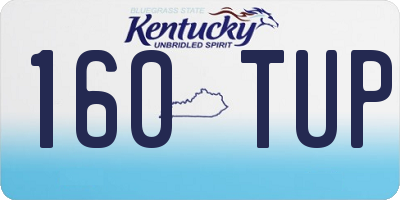 KY license plate 160TUP