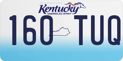 KY license plate 160TUQ