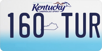 KY license plate 160TUR