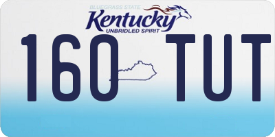 KY license plate 160TUT