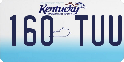 KY license plate 160TUU