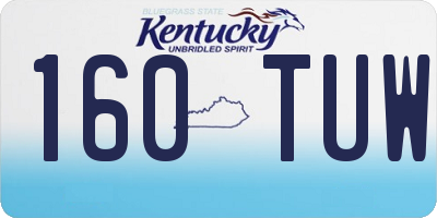 KY license plate 160TUW