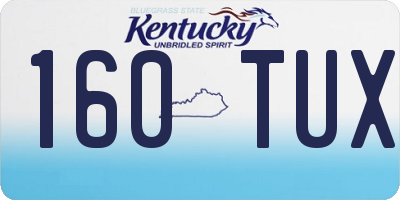 KY license plate 160TUX