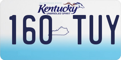 KY license plate 160TUY