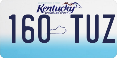 KY license plate 160TUZ