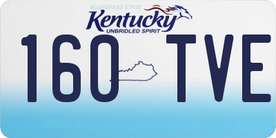 KY license plate 160TVE