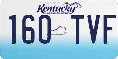 KY license plate 160TVF
