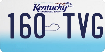 KY license plate 160TVG