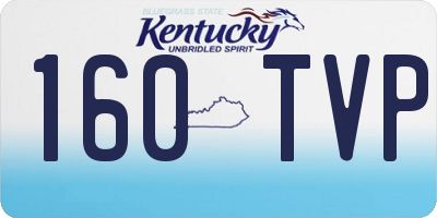 KY license plate 160TVP