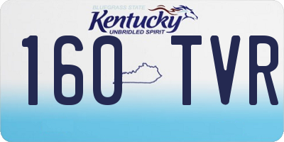 KY license plate 160TVR