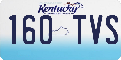 KY license plate 160TVS