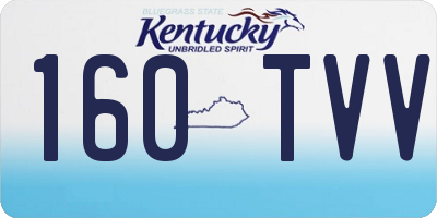 KY license plate 160TVV