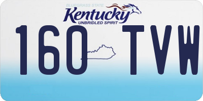 KY license plate 160TVW