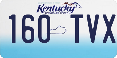 KY license plate 160TVX