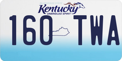 KY license plate 160TWA