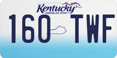KY license plate 160TWF