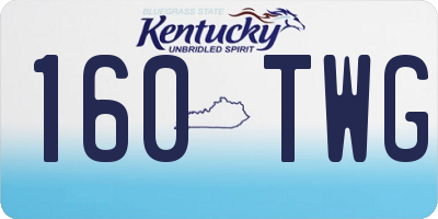 KY license plate 160TWG