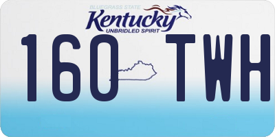 KY license plate 160TWH
