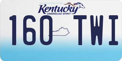 KY license plate 160TWI