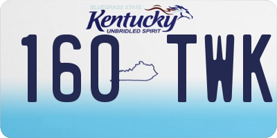 KY license plate 160TWK
