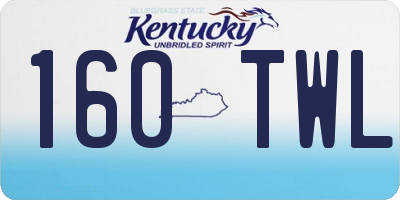 KY license plate 160TWL