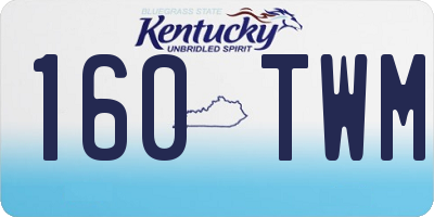 KY license plate 160TWM