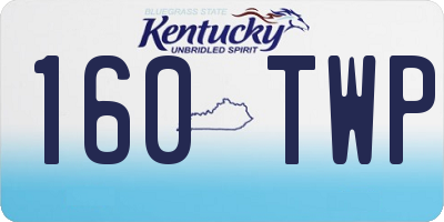 KY license plate 160TWP