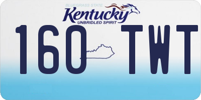 KY license plate 160TWT