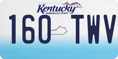 KY license plate 160TWV