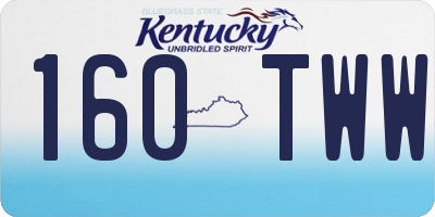 KY license plate 160TWW