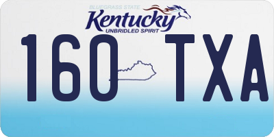 KY license plate 160TXA