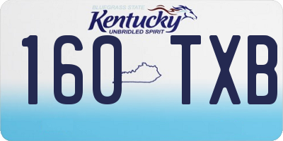 KY license plate 160TXB
