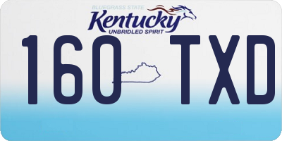 KY license plate 160TXD