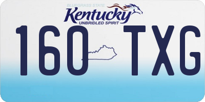 KY license plate 160TXG