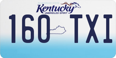 KY license plate 160TXI
