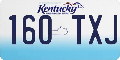 KY license plate 160TXJ