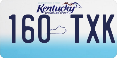 KY license plate 160TXK
