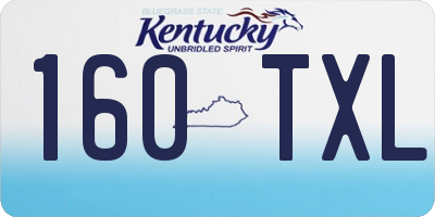 KY license plate 160TXL