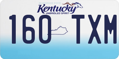 KY license plate 160TXM