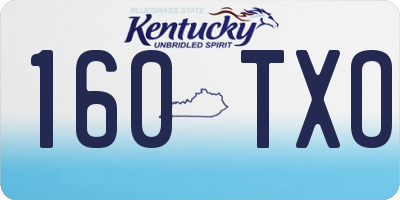 KY license plate 160TXO