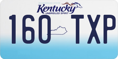 KY license plate 160TXP