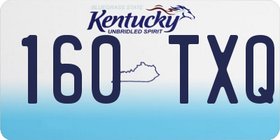 KY license plate 160TXQ