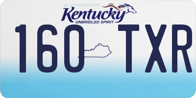 KY license plate 160TXR