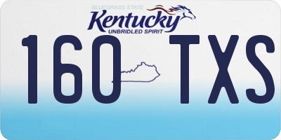 KY license plate 160TXS