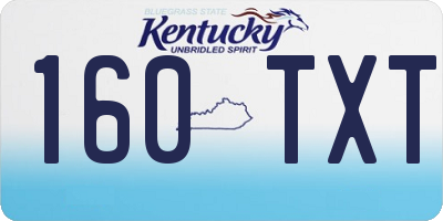 KY license plate 160TXT