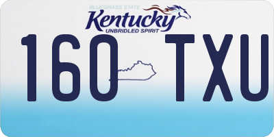KY license plate 160TXU