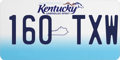 KY license plate 160TXW