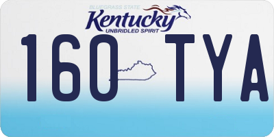 KY license plate 160TYA