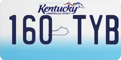 KY license plate 160TYB